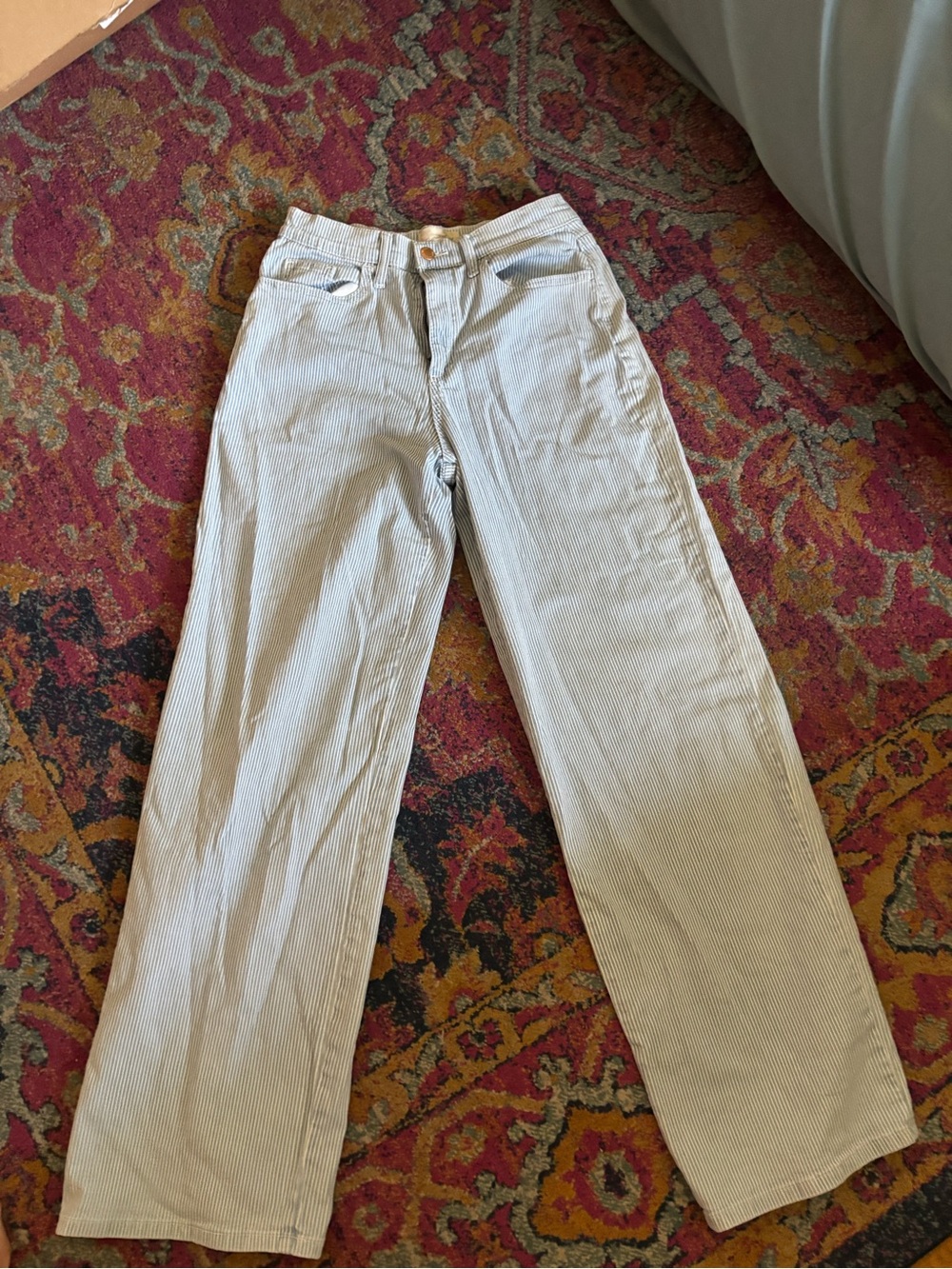 Universal Thread blue Pinstripe Wide-Leg Jeans